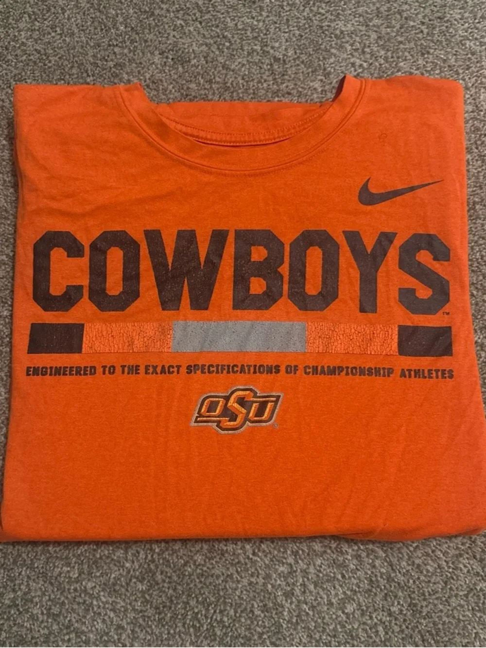 Nike Orange Dri-Fit Athletic Tee